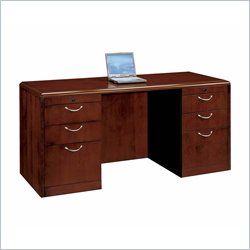 DMi Summit 66 in. Kneehole Wood Credenza in Cherry (Assembled)