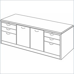 DMi Summit Storage Credenza-Reeded Edge