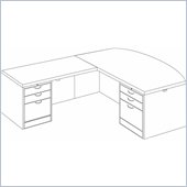DMi Summit Executive Left Bow Front L-Shaped Desk (Flat Pack)