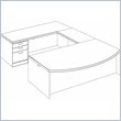 ADD TO YOUR SET: DMi Summit Executive Left Bow Front U-Shaped Desk (Assembled)