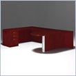 ADD TO YOUR SET: DMi Summit Left U-Shape Wood Peninsula Desk in Cherry (Flat Pack)
