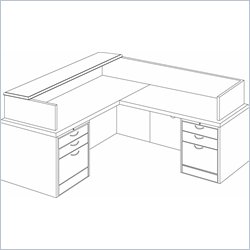 DMi Summit Right L-Shaped Reception Desk (Assembled)