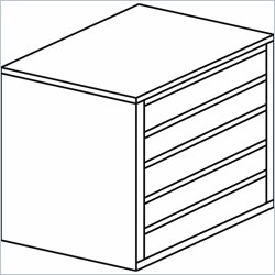 DMi Summit Horizontal Letter Tray Organizer-Coped Edge