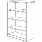 DMi Summit 54 in. Open Bookcase (Assembled)