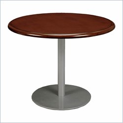 DMi Summit 3.5' Round Conference Table with Column Base in Cherry-Coped Edge