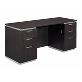 DMi Pimlico Wood Kneehole Credenza with Flat Ends (Assembled)