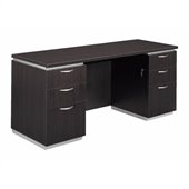 DMi Pimlico Laminate Wood Kneehole Credenza with Flat Ends (Flat Pack)