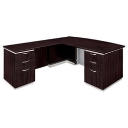 DMi Pimlico Laminate Executive Left Bow Front L-Shaped Desk (Flat Pack)