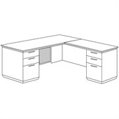 DMi Pimlico Laminate Executive 66 in. Right L-Shaped Desk (Assembled)