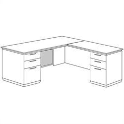 DMi Pimlico Laminate Executive 66 in. Right L-Shaped Desk (Flat Pack)