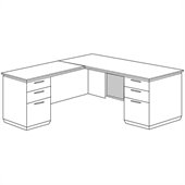 DMi Pimlico Laminate Executive 66 in. Left L-Shaped Desk (Assembled)