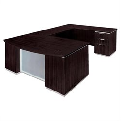 DMi Pimlico Laminate Executive Right Bow Front U-Shaped Desk (Flat Pack)