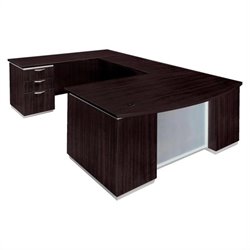 DMi Pimlico Laminate Executive Left Bow Front U-Shaped Desk (Flat Pack)