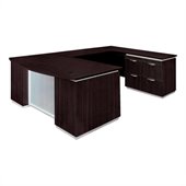 DMi Pimlico Wood Bow Front U-Shape Desk (Flat Pack)