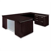 DMi Pimlico Laminate Right Personal File Bow Front U-Shaped Desk (Assembled)