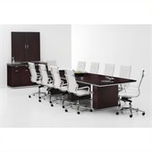DMi Pimlico Laminate 8' Boat Shaped Conference Table with Column Base