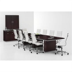 DMi Pimlico Laminate 10' Boat Shaped Conference Table with Column Base