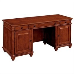 Allura Office Antigua Wood Computer Credenza in Cherry by Allura Office