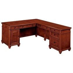 DMi Antigua L-Shaped Wood Computer Desk in Cherry