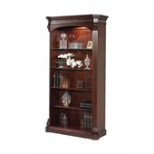 DMi Balmoor Standard 5 Shelf Wood Open Bookcase in Bordeaux Cherry