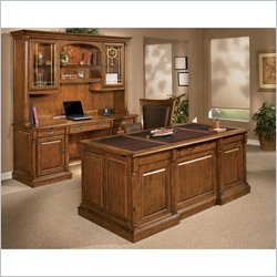 DMi Estes Park Wood Credenza in Chestnut Oak Furniture Office Desks Computer Desks DMi 213417