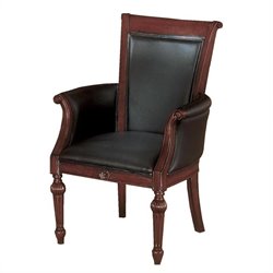 DMi Rue de Lyon High Back Guest Chair in Black Leather