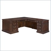 DMi Wellington 72 in. L-Shape Wood Desk in Garnet Cherry