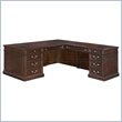 ADD TO YOUR SET: DMi Wellington 66 in. L-Shape Wood Desk in Garnet Cherry