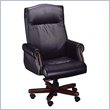 Allura Office Seating Executive Black Leather Office Chair with Nail Trim by Allura Office
