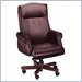 Allura Office Seating Executive Burgundy Leather Office Chair with Nail Trim