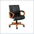 Allura Office Seating Executive Low Back Black Leather Office Chair by Allura Office