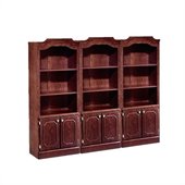 DMi Andover Wall Bookcase in Sherwood Mahogany Finish