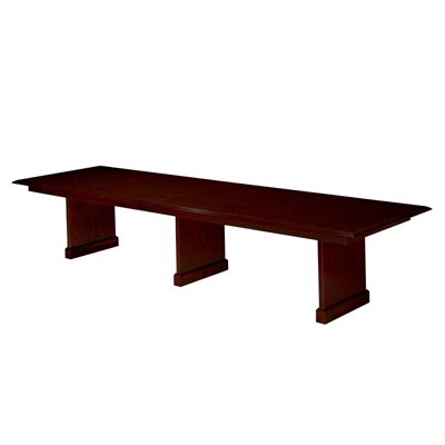 DMi Governors Rectangular 12' Conference Table with Slab Base in Mahogany