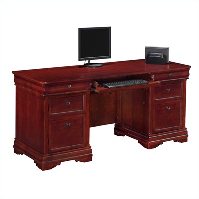 DMi Rue de Lyon Wood Computer Credenza in Chocolate Patina