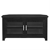 Walker Edison 44 Castillo Black Corner Wood TV Stand