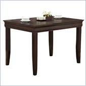 Walker Edison Solid Wood Casual Dining Table in Espresso Finish