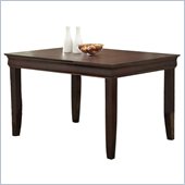 Walker Edison Solid Wood Casual Dining Table in Espresso Finish