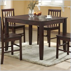 Walker Edison Solid Wood Casual Dining Table in Espresso Finish