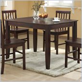 Walker Edison Solid Wood Casual Dining Table in Espresso Finish