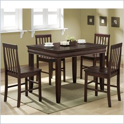 Walker Edison 5-piece Fancy Solid Wood Dining Set - Espresso