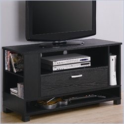 Walker Edison 44 Inch Wood Game TV Stand in Black