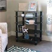 Walker Edison Everest Multi Level Black Component Stand