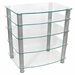 Walker Edison Everest Multi Level Clear Component Stand