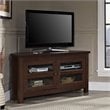 ADD TO YOUR SET: Walker Edison 44 Inch Corner Wood TV Console in Traditional Brown