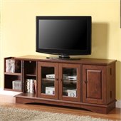 Walker Edison 52 Inch Media Storage Wood TV Console in Brown