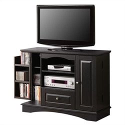 Walker Edison 42 Inch Bedroom TV Console with Media Storage in Black