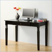 Walker Edison Elegant Solid Wood Desk in Black