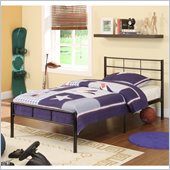 Walker Edison Twin Metal Bed in Black
