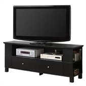 Walker Edison 60 in. Wood TV Console with Storage in Black