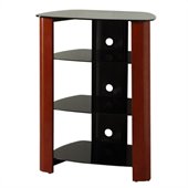 Walker Edison Regal Multi-Level Component Stand in Wood Cherry